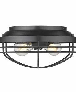 Outlet ๐ Golden Lighting Seaport Flush Mount American Farmhouse โ๏ธ 15 Golden Lighting Seaport Flush Mount American Farmhouse