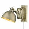 Golden Lighting American Farmhouse Hawthorn 1 Light Articulating Wall Sconce