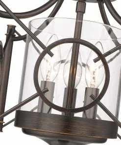 Budget ⭐ Golden Lighting American Farmhouse Quincy Semi-Flush ⌛ 8 Golden Lighting American Farmhouse Quincy Semi-Flush