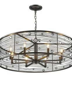 Golden Lighting American Farmhouse Bijoux 8 Light Chandelier