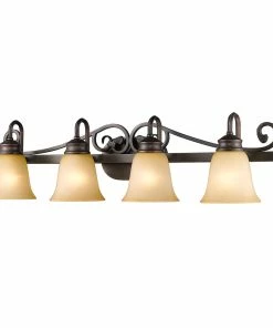 Golden Lighting Belle 4 Light Bath Vanity American Farmhouse