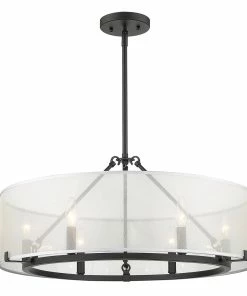 Golden Lighting Alyssa 6 Light Chandelier - Long Rod Only Transitional Looks