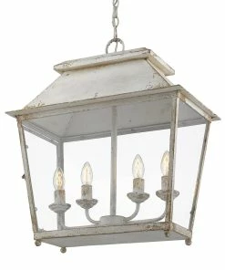 Golden Lighting Abingdon 4 Light Pendant Lantern American Farmhouse