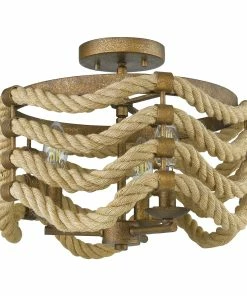 Golden Lighting Marissa Semi-Flush American Farmhouse