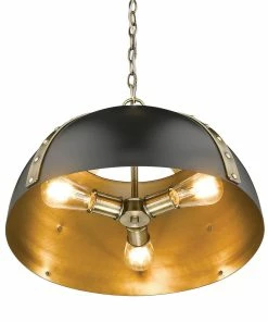 Golden Lighting American Farmhouse Aldrich 3 Light Pendant