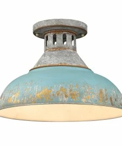 Golden Lighting Kinsley Semi-Flush American Farmhouse