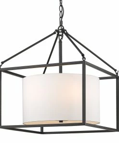 Golden Lighting American Farmhouse Manhattan 5 Light Chandelier