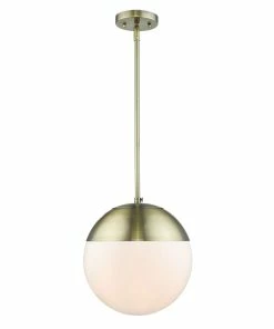Golden Lighting American Farmhouse Dixon 1 Light Pendant With Rod - Closeout