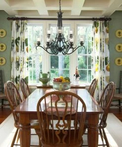 Golden Lighting American Farmhouse Parrish 9 Light Chandelier