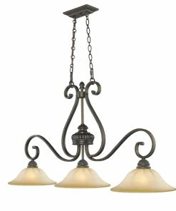 Discount โ๏ธ Golden Lighting American Farmhouse Mayfair 3 Light Linear Pendant ๐ 8 Golden Lighting American Farmhouse Mayfair 3 Light Linear Pendant