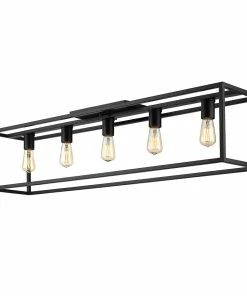 Golden Lighting American Farmhouse Wesson Flush Mount - 41"