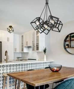 Golden Lighting American Farmhouse Cassio 5 Light Pendant