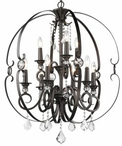 Golden Lighting Ella 2 Tier - 9 Light Chandelier American Farmhouse