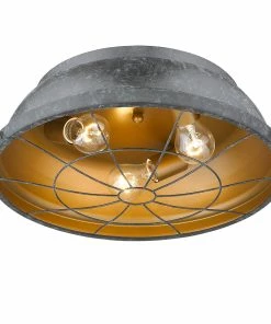 Golden Lighting American Farmhouse Bartlett Flush Mount - 16