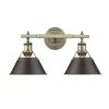 Golden Lighting American Farmhouse Orwell 2 Light Bath Vanity