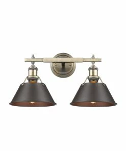 Golden Lighting American Farmhouse Orwell 2 Light Bath Vanity