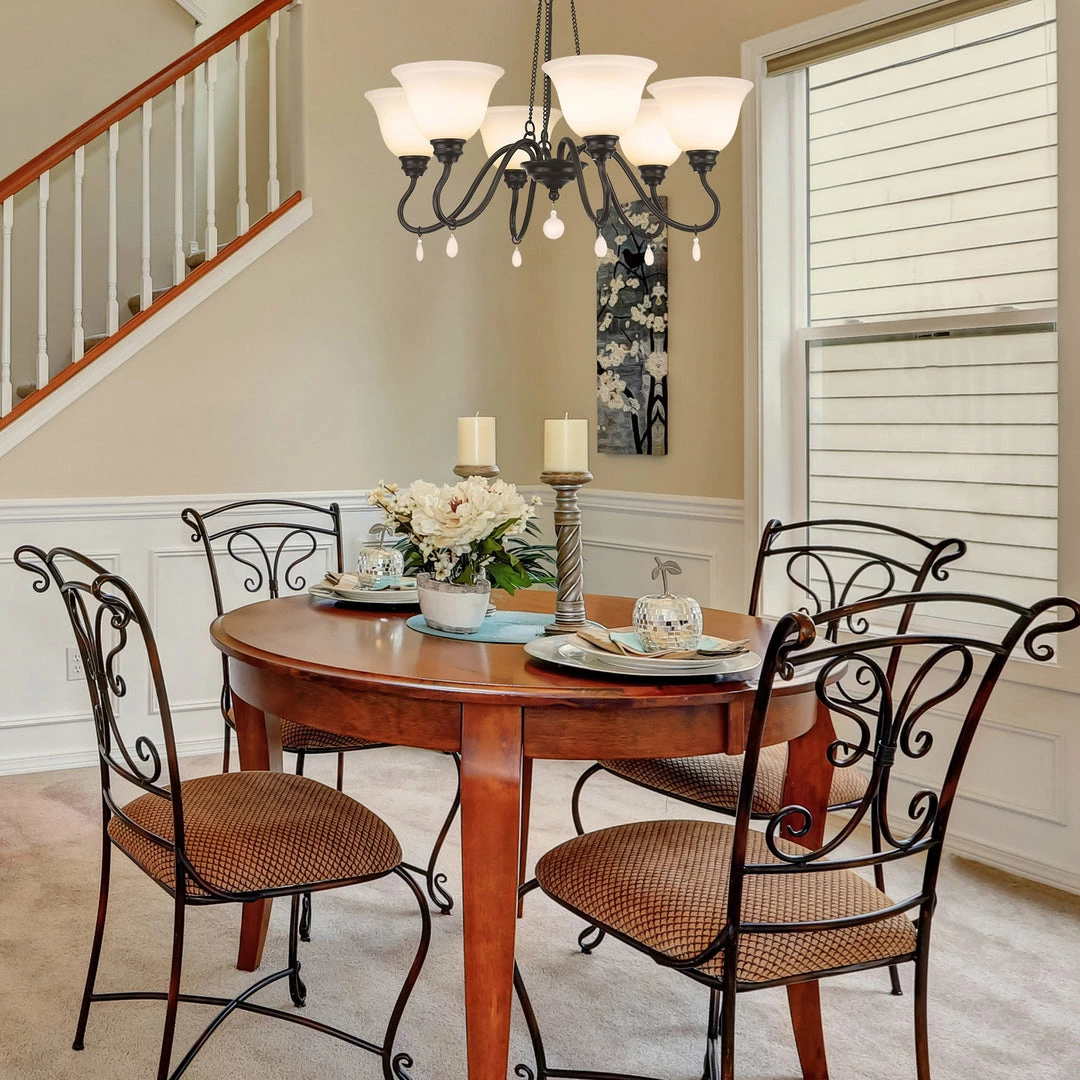 Best reviews of 🌟 Golden Lighting Donya Chandelier American Farmhouse ⭐ 7 Golden Lighting Donya Chandelier American Farmhouse