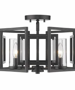 Golden Lighting Marco Flush Mount American Farmhouse