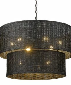 Golden Lighting American Farmhouse Erma 9 Light Chandelier