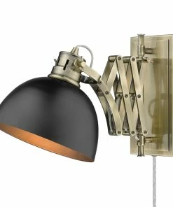 Golden Lighting American Farmhouse Hawthorn 1 Light Articulating Wall Sconce
