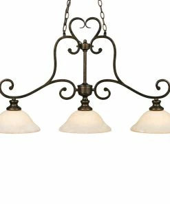 Golden Lighting American Farmhouse Torbellino 3 Light Linear Pendant