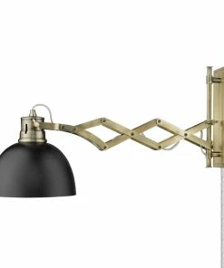 Golden Lighting American Farmhouse Hawthorn 1 Light Articulating Wall Sconce