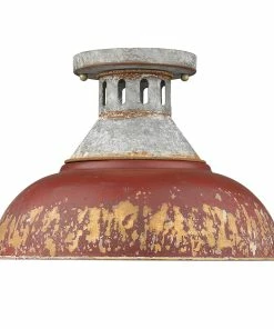 Golden Lighting Kinsley Semi-Flush American Farmhouse