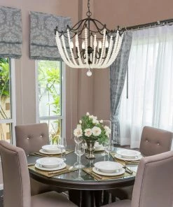 Brand new ๐ Golden Lighting Tiara 6 Light Pendant American Farmhouse ๐งจ 16 Golden Lighting Tiara 6 Light Pendant American Farmhouse