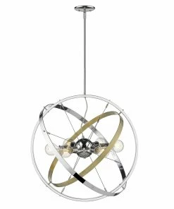 Golden Lighting Atom 6 Light Chandelier - Closeout American Farmhouse