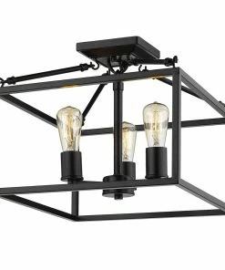 Golden Lighting American Farmhouse Wesson Semi-Flush