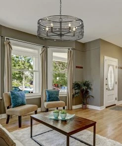 Golden Lighting Bijoux 5 Light Chandelier American Farmhouse