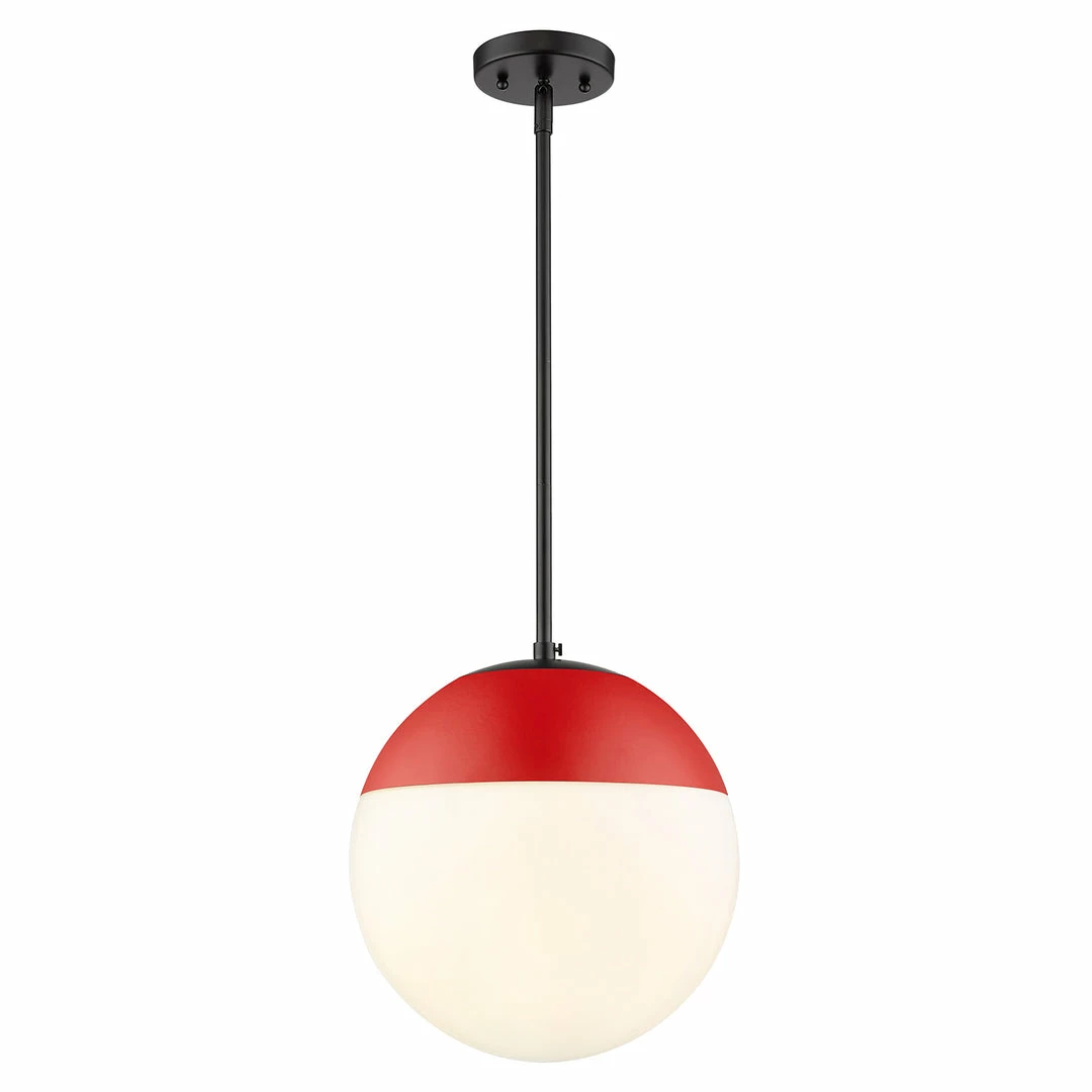 New ๐ Golden Lighting American Farmhouse Dixon 1 Light Pendant With Rod - Closeout โ๏ธ 12 Golden Lighting American Farmhouse Dixon 1 Light Pendant With Rod - Closeout