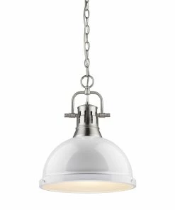 Golden Lighting American Farmhouse Duncan 1 Light Pendant With Chain
