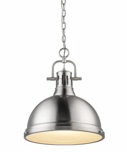 Golden Lighting American Farmhouse Duncan 1 Light Pendant With Chain