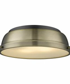 Top 10 💯 Golden Lighting Transitional Looks Duncan 14" Flush Mount 🥰 102 Golden Lighting Transitional Looks Duncan 14