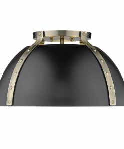 Golden Lighting Aldrich Flush Mount - 18" American Farmhouse