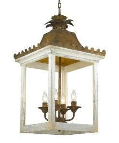 Golden Lighting American Farmhouse Finley 4 Light Pendant