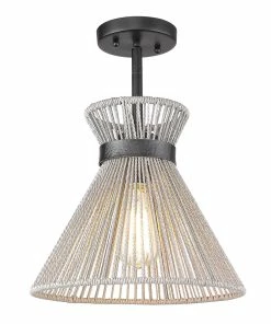 Golden Lighting American Farmhouse Avon Semi-Flush