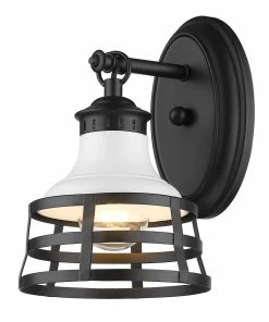 Golden Lighting American Farmhouse Locklyn 1 Light Wall Sconce