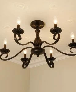 Cheapest ๐ฅฐ Golden Lighting Larrick 6 Light Semi-Flush - Large ๐งจ 8 Golden Lighting Larrick 6 Light Semi-Flush - Large