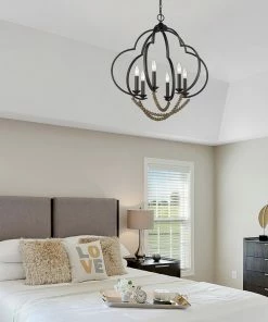 Golden Lighting Flori 6 Light Pendant