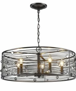Golden Lighting Bijoux 5 Light Chandelier American Farmhouse