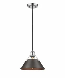 Budget ๐ฏ Golden Lighting Orwell Medium Pendant - 10" American Farmhouse ๐งจ 17 Golden Lighting Orwell Medium Pendant - 10