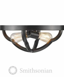 Golden Lighting Saxon 2 Light Flush Mount