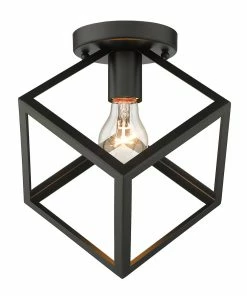 Budget โ๏ธ Golden Lighting Cassio Flush Mount American Farmhouse ๐ 12 Golden Lighting Cassio Flush Mount American Farmhouse