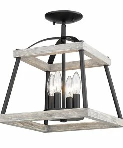 Golden Lighting Teagan Semi-Flush American Farmhouse