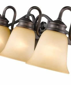 Golden Lighting Belle 4 Light Bath Vanity American Farmhouse