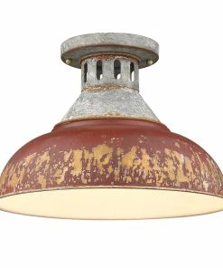 Golden Lighting Kinsley Semi-Flush American Farmhouse