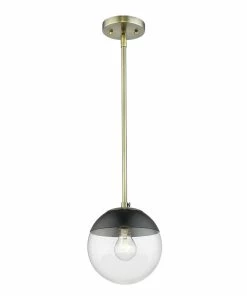 Golden Lighting Dixon Small Pendant With Rod - Closeout