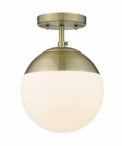 Golden Lighting Dixon Semi-Flush American Farmhouse